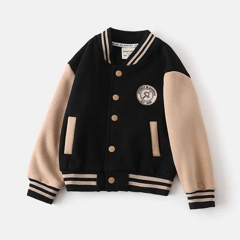 Kids Toddler Boys Fall/Winter Fashion Casual Slogan Fleece Long Sleeve Coat