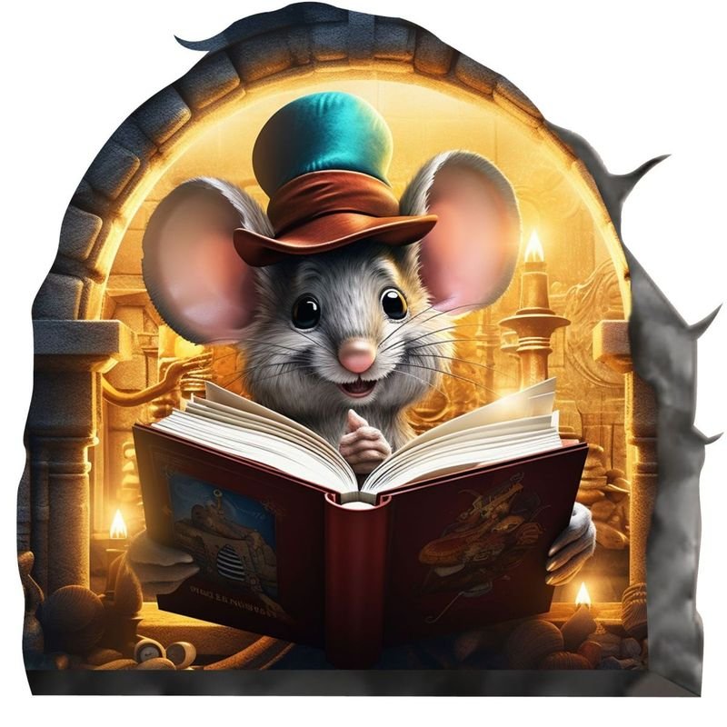 Creative Cartoon Cute Mouse Self-Adhesive Wall Stickers Bedroom Living Room Home Decoration