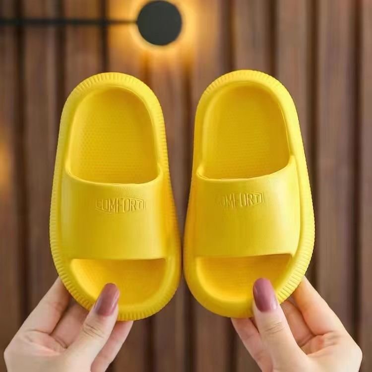 Kids Boys Girls Casual Cute Solid Color Thick-Soled Slippers
