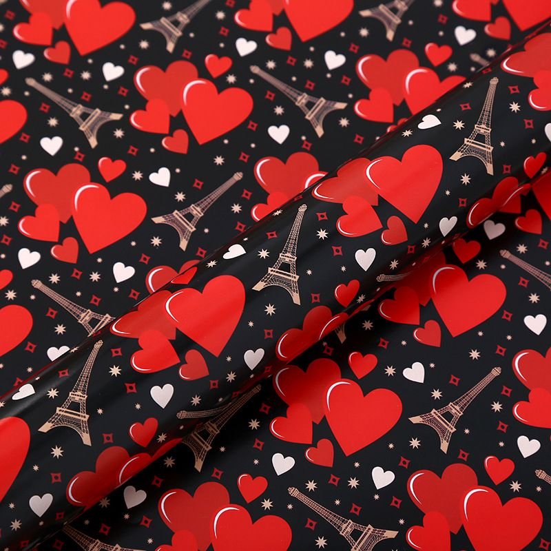 Heart Printing Wrapping Paper Valentine'S Day Gift Wrapping Paper Holiday Gift Wrapping Packaging Paper