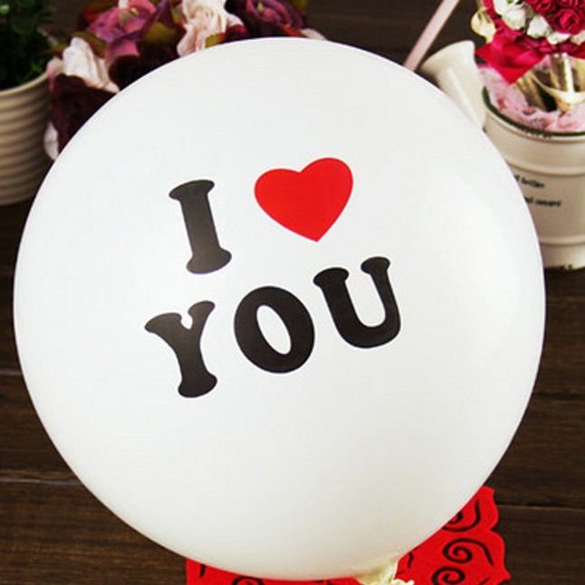 12 Inches Heart-Shaped Wedding Room Decoration Balloon I Love You Wedding Balloon