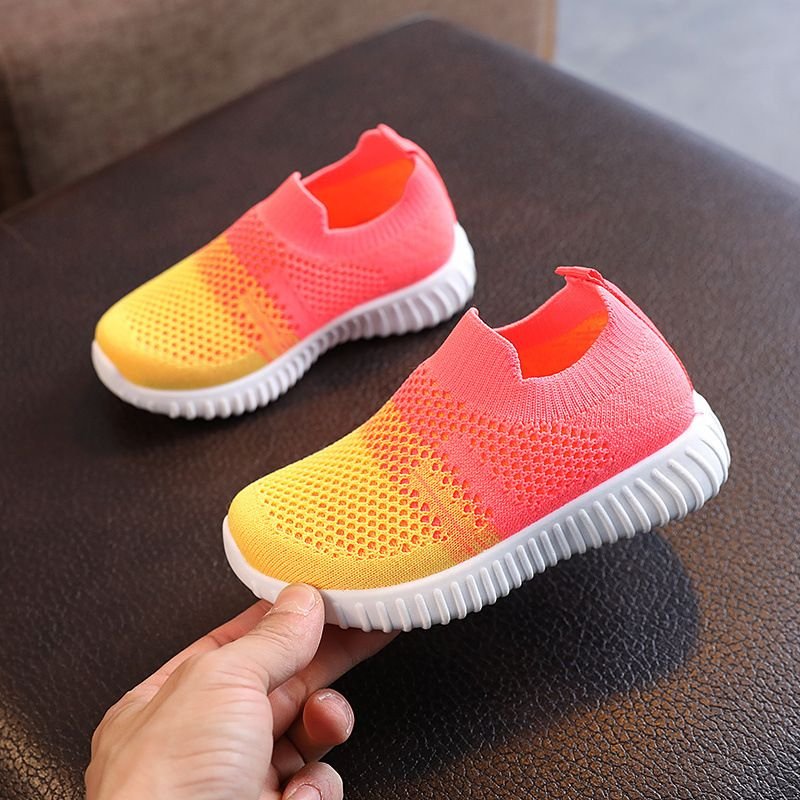 Children Kids Baby Fashion Girls Boys Casual Breathable Net Contrast Color Sneakers Shoes