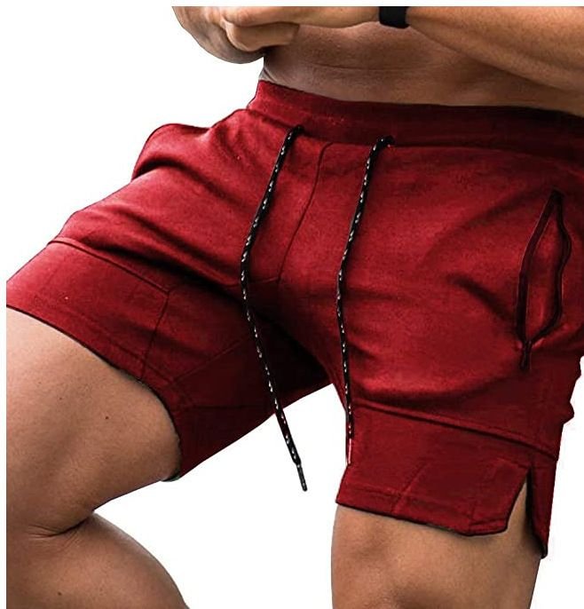 Men Casual Solid Color Sports Shorts