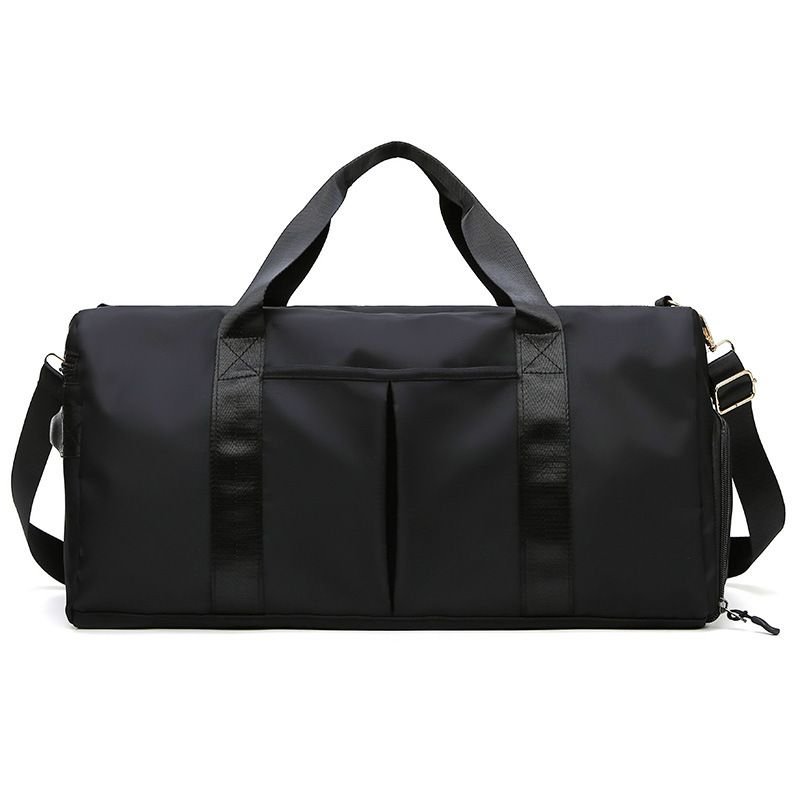Men Fashion Casual Athleisure Solid Color Dry Wet Separation Oxford Duffle Bags