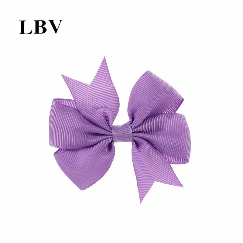 Kids Girls Cute Solid Color Bow Hairpin