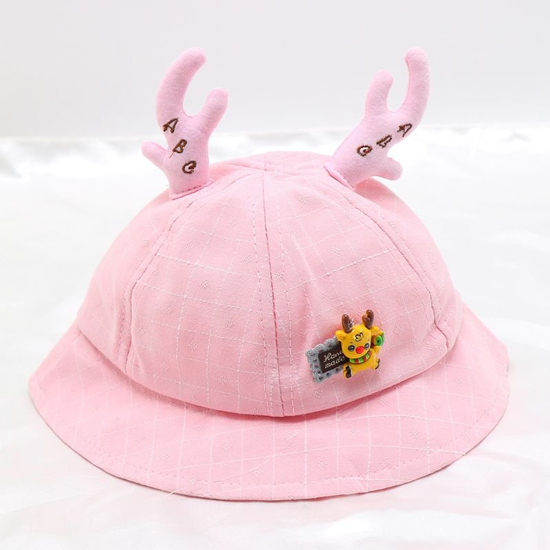Kids Unisex Spring Autumn Casual Cute Cartoon Plaid Fisherman Hat