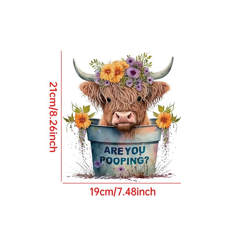 Simple Creative Yak Toilet Toilet Sticker Home Decoration Wall Sticker