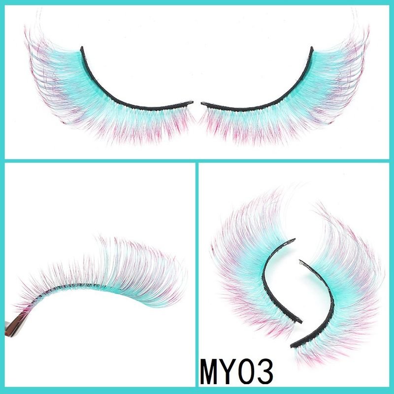 Women Simple Color Eye Tail Lengthening False Eyelashes