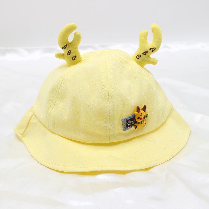 Kids Unisex Spring Autumn Casual Cute Cartoon Plaid Fisherman Hat
