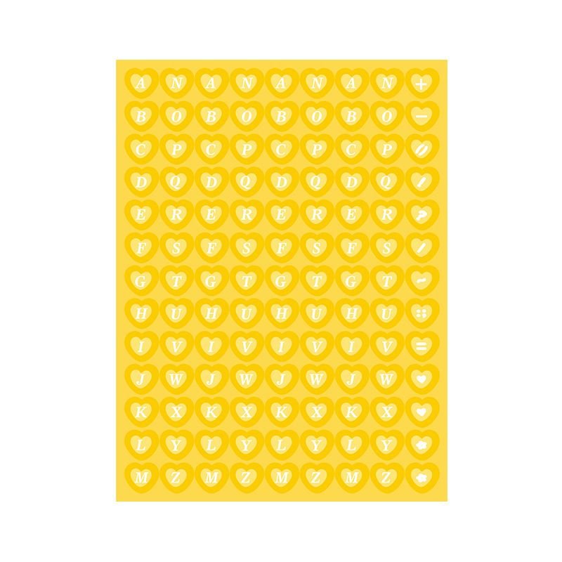 Simple Creative Laser Colorful Heart-Shaped Letter DIY Sticker