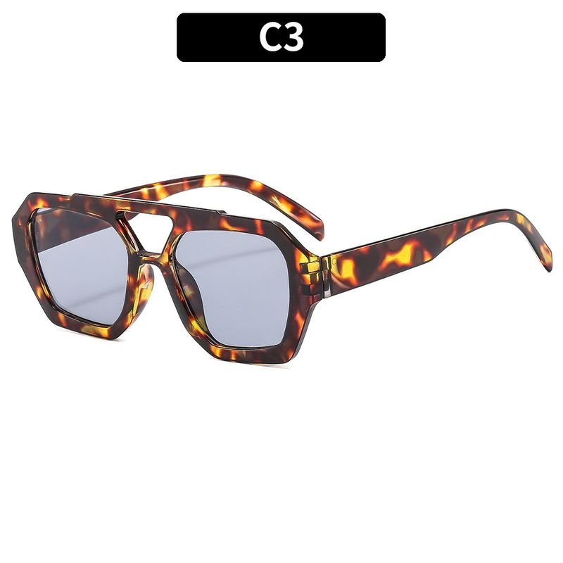 Women Fashion Leopard Double Beam Sunglasses