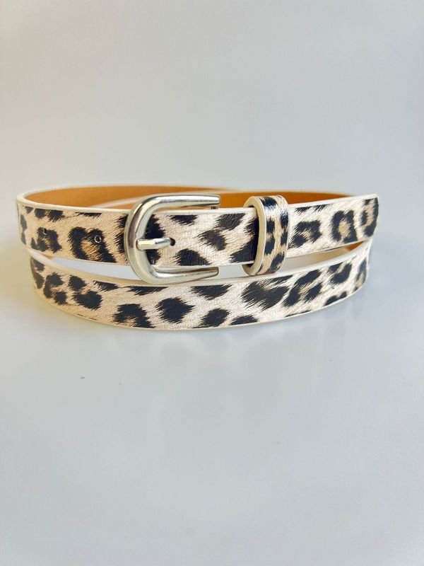 Women Simple Leopard Printed PU Belt