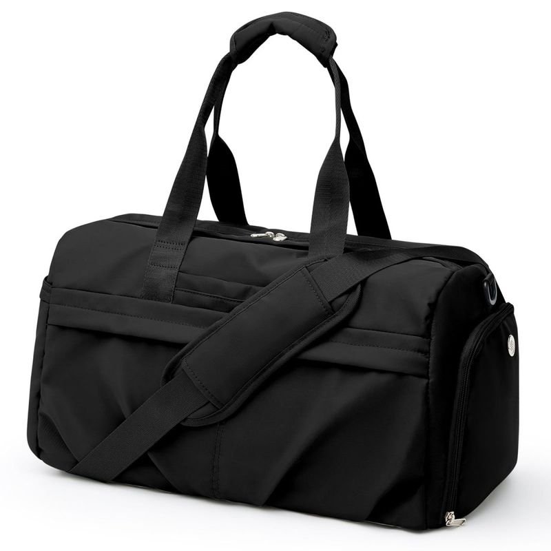 Men Leisure Sports Basic Solid Color Large Capacity Oxford Duffle Bag