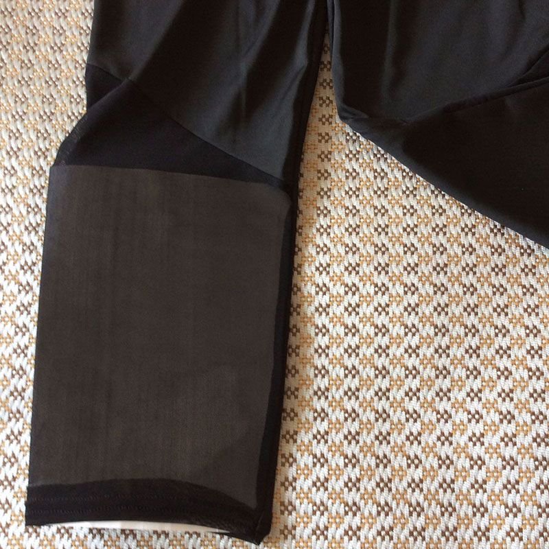 S-XL Mesh Patchwork Tight Cropped Leggings