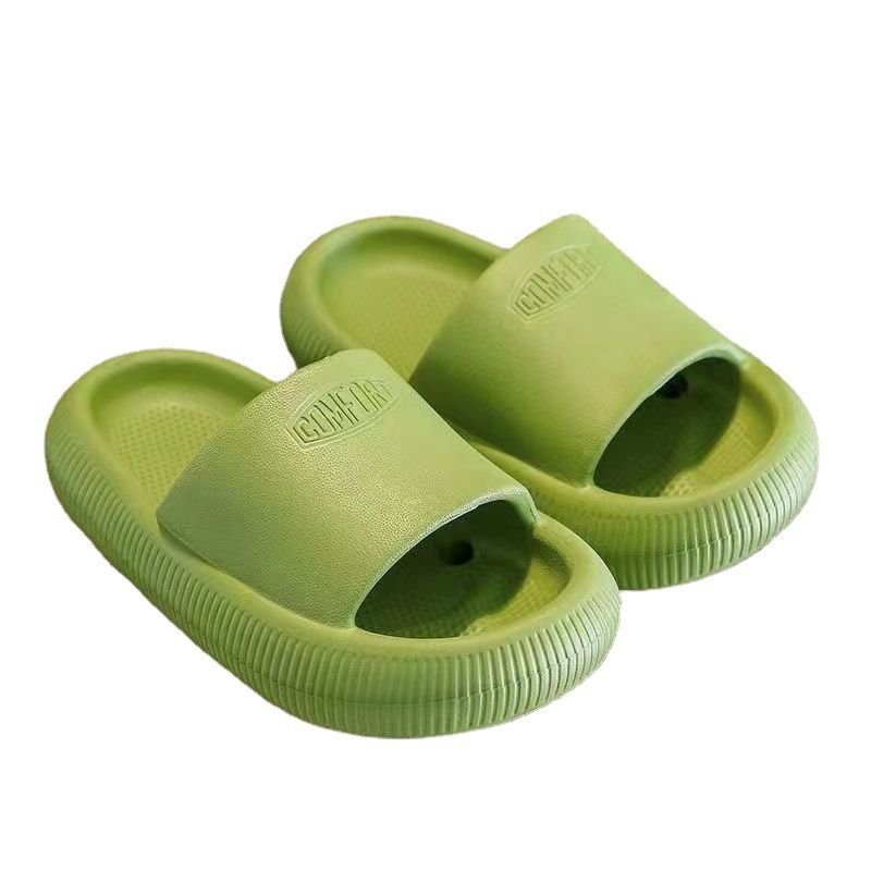Kids Boys Girls Casual Cute Solid Color Thick-Soled Slippers