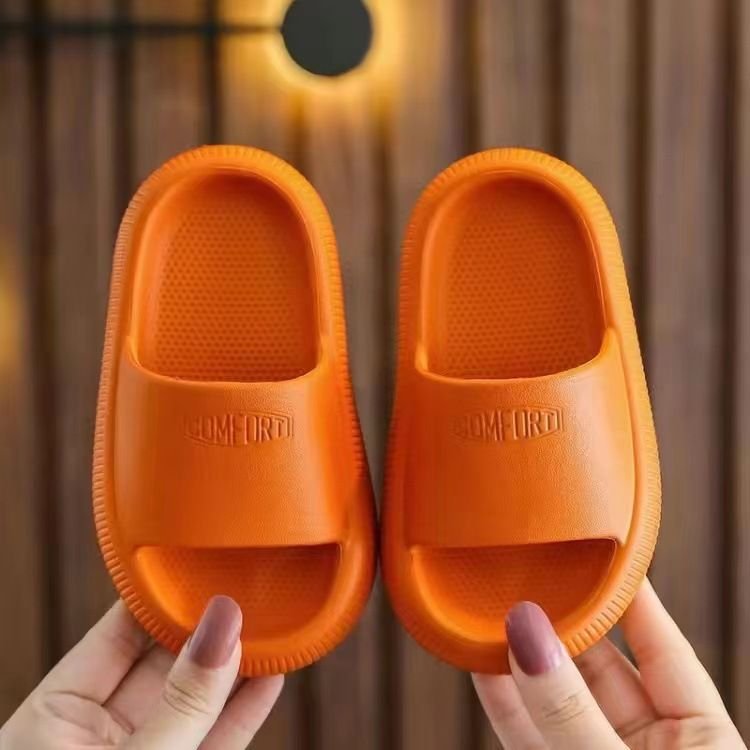 Kids Boys Girls Casual Cute Solid Color Thick-Soled Slippers