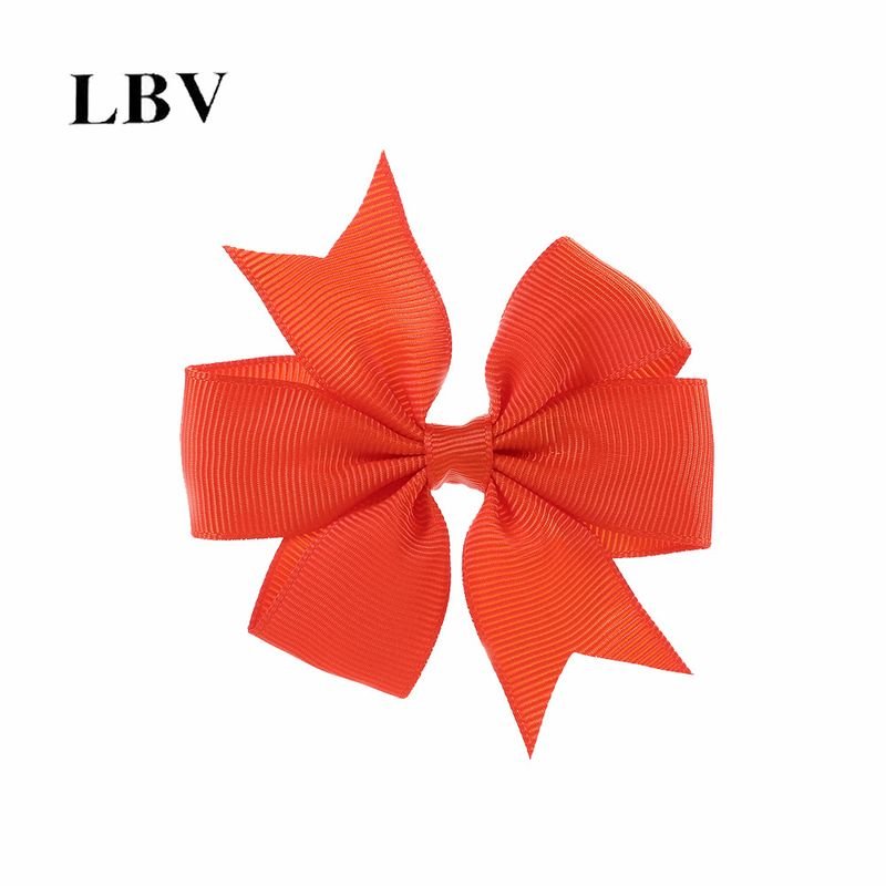Kids Girls Cute Solid Color Bow Hairpin