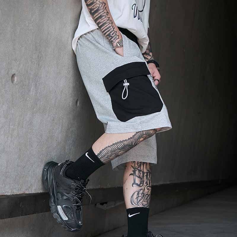 Men Summer Fashion Casual Color Matching Cargo Shorts