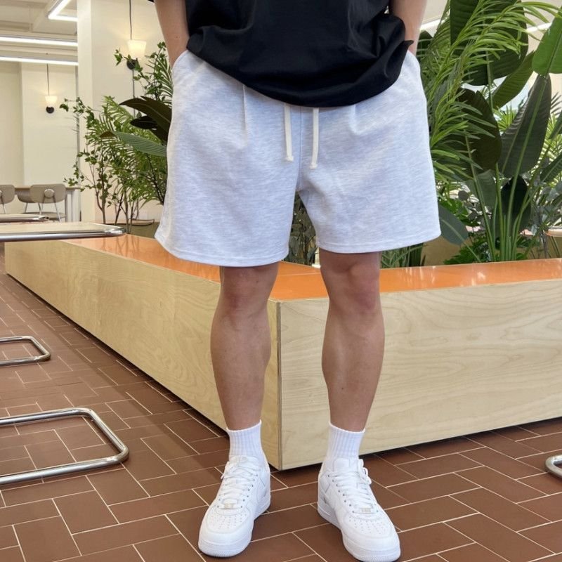Men Fashion Solid Color Loose Breathable Shorts