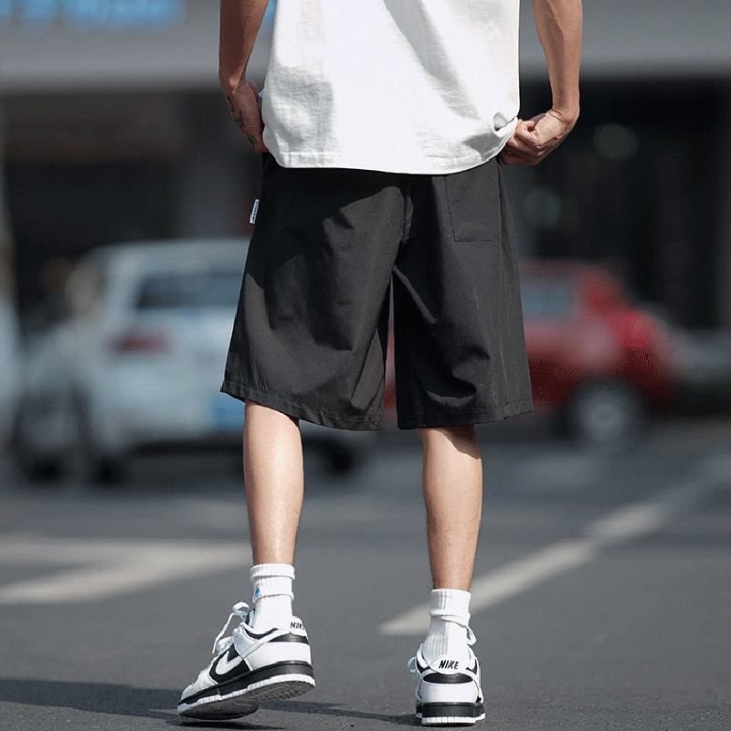 Men Summer Casual Solid Loose Sports Shorts
