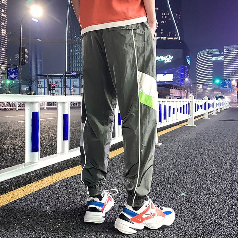 Men Fashion Casual Street Tide Alphabet Drawstring Waist Jogger Pants