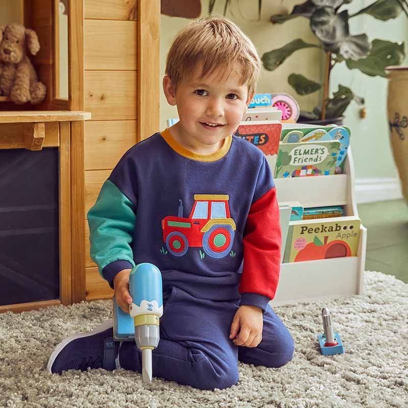 Kids Toddler Boys Casual Cartoon Car Long Sleeve Round Neck Sweatshirts Pants Sets