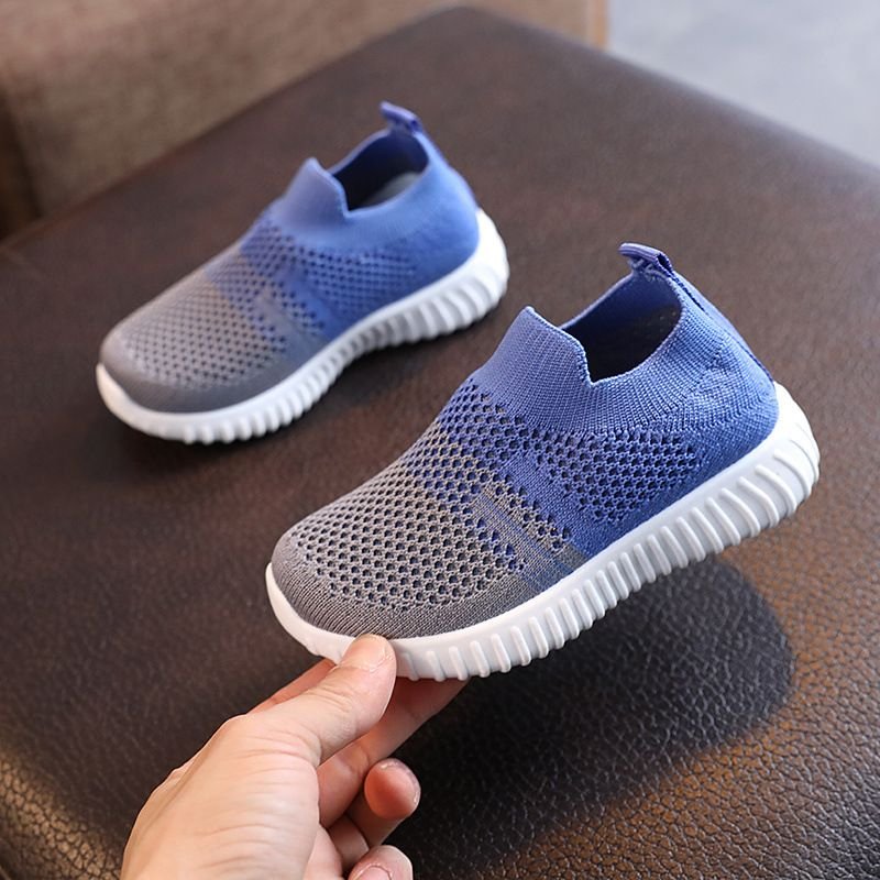 Children Kids Baby Fashion Girls Boys Casual Breathable Net Contrast Color Sneakers Shoes