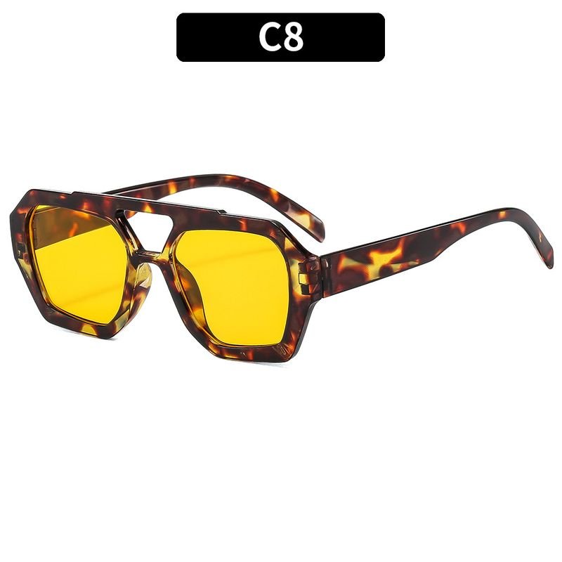 Women Fashion Leopard Double Beam Sunglasses