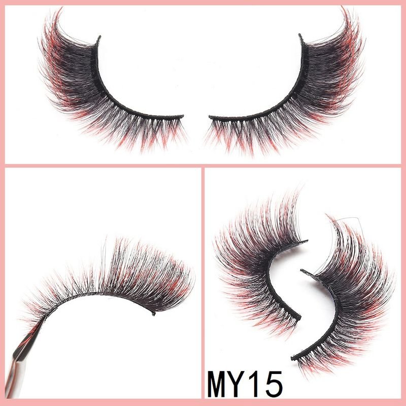 Women Simple Color Eye Tail Lengthening False Eyelashes