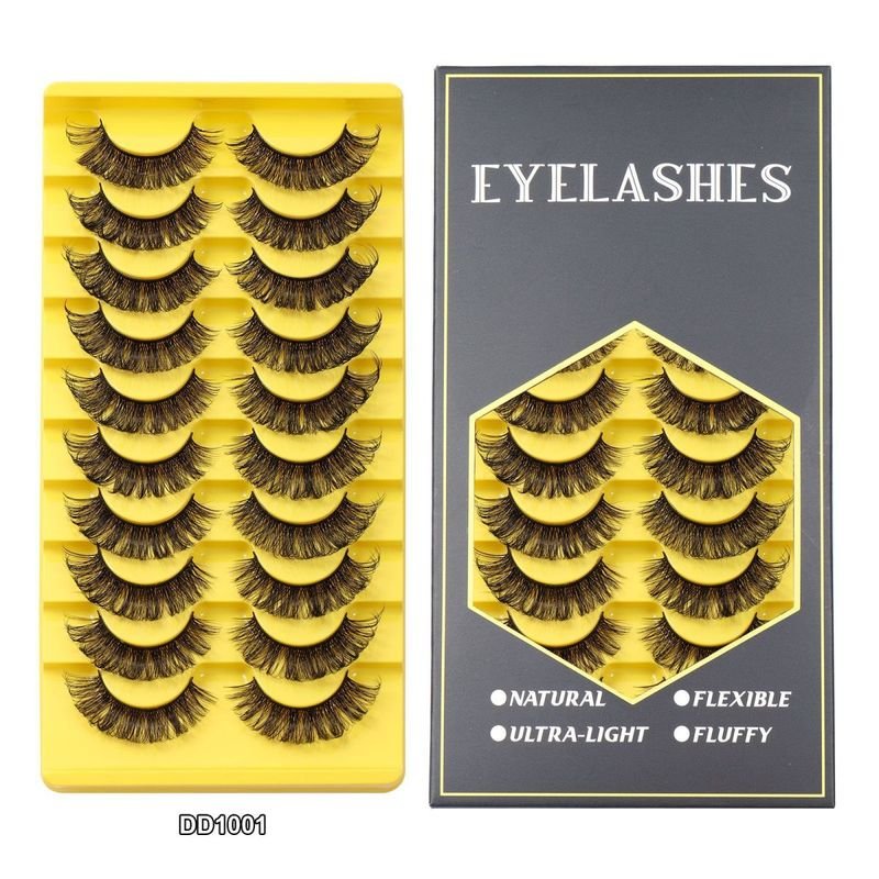 Women Simple Natural Soft Thick 10 Pairs Of False Eyelashes